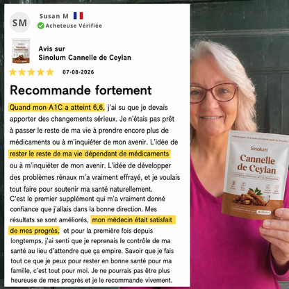 Cannelle de Ceylan, équivalent 7200mg, avec huile MCT