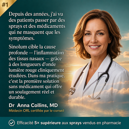Sinolum Soulagement nasal par lumière rouge